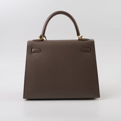 Hermes Kelly 25 Epsom GHW Etain Y Stamp