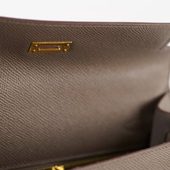 Hermes Kelly 25 Epsom GHW Etain Y Stamp