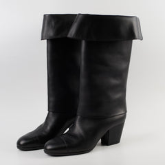 Chanel Black Riding Boots size 39