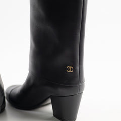 Chanel Black Riding Boots size 39