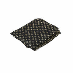 Louis Vuitton Black/Gold Scarf Silk 190 x 60 cm