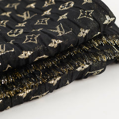 Louis Vuitton Black/Gold Scarf Silk 190 x 60 cm