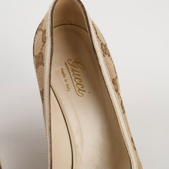 Gucci Monogram Horsebit Heels 36.5