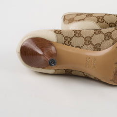 Gucci Monogram Horsebit Heels 36.5