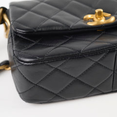 Chanel Seasonal Shoulder Bag Lambskin Black
