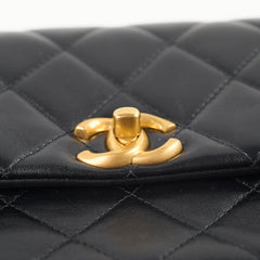 Chanel Seasonal Shoulder Bag Lambskin Black