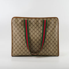 Gucci GG Surpreme Sherry Line Tote Brown
