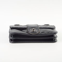 Chanel Madison Patent Shoulder Bag Black