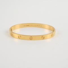 Cartier Love Bracelet Yellow Gold Size 18