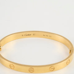 Cartier Love Bracelet Yellow Gold Size 18