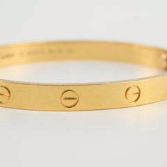 Cartier Love Bracelet Yellow Gold Size 18