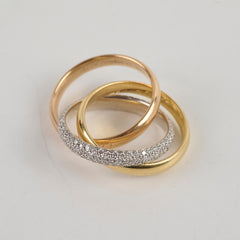 Cartier Trinity Classic Model Semi Pave Size 51
