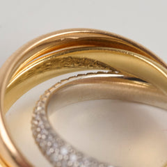 Cartier Trinity Classic Model Semi Pave Size 51