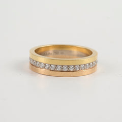 Cartier Vendome LC Wedding Ring 4.8 mm Paved Diamond Ring Size 52
