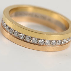 Cartier Vendome LC Wedding Ring 4.8 mm Paved Diamond Ring Size 52