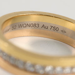 Cartier Vendome LC Wedding Ring 4.8 mm Paved Diamond Ring Size 52