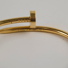 Cartier Juste Un Clou Yellow Gold Size 17