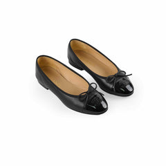 Chanel Lambskin Ballet Flats Black Size 36.5