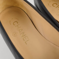 Chanel Lambskin Ballet Flats Black Size 36.5