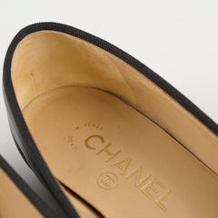 Chanel Lambskin Ballet Flats Black Size 36.5