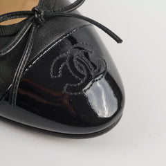 Chanel Lambskin Ballet Flats Black Size 36.5