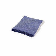 Chanel Blue Scarf Cashmere/Silk 140 x 140cm