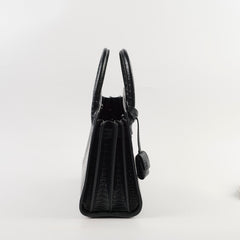 Saint Laurent Sac De Jour Croc Embossed Dark Green