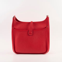 Hermes Evelyne 29 Clemence Red Stamp A (2017)