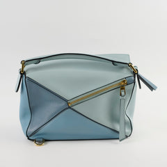 Loewe Small Puzzle Bag Tri- Color Blue