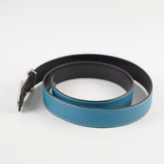 Hermes Constance Belt Blue Jeans Size 90