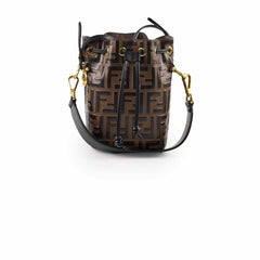 Fendi Mini Mon Tresor Bucket Bag Brown