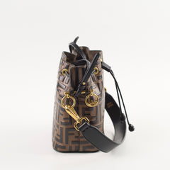 Fendi Mini Mon Tresor Bucket Bag Brown