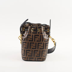 Fendi Mini Mon Tresor Bucket Bag Brown