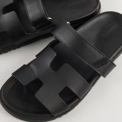 Hermes Chypre Women Size 40 Black Sandals 2025