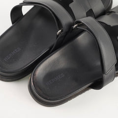 Hermes Chypre Women Size 40 Black Sandals 2025