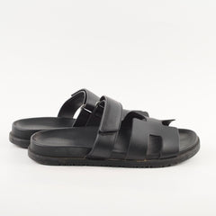 Hermes Chypre Women Size 40 Black Sandals 2025