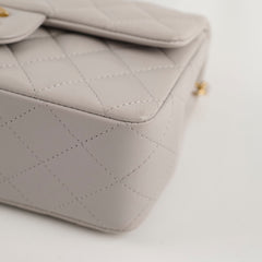 Chanel Mini Rectangular With Top Handle Light Grey