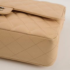 Chanel Medium/Large Double Classic Flap Beige