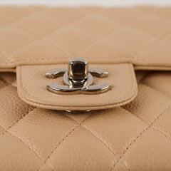 Chanel Medium/Large Double Classic Flap Beige