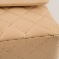 Chanel Medium/Large Double Classic Flap Beige