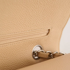Chanel Medium/Large Double Classic Flap Beige