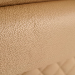 Chanel Medium/Large Double Classic Flap Beige