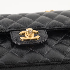 Chanel Caviar Small Classic Flap GHW Microchip