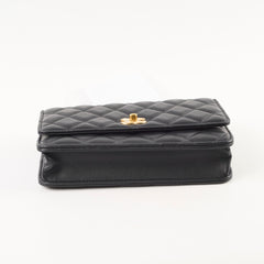 Chanel Camellia Adjusting Buckle with Gold CC Logo WOC