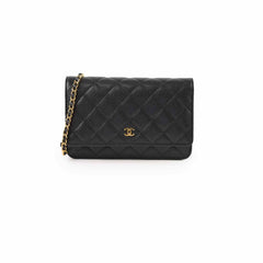 Chanel Wallet on Chain WOC Caviar Black Microchipped