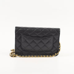 Chanel Wallet on Chain WOC Caviar Black Microchipped