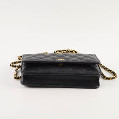 Chanel Wallet on Chain WOC Caviar Black Microchipped