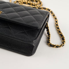 Chanel Wallet on Chain WOC Caviar Black Microchipped