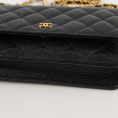 Chanel Wallet on Chain WOC Caviar Black Microchipped