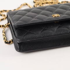 Chanel Wallet on Chain WOC Caviar Black Microchipped